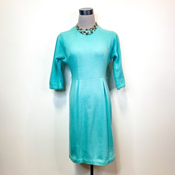 Vintage Dresses & Skirts - Vintage Turquoise Pencil Dress